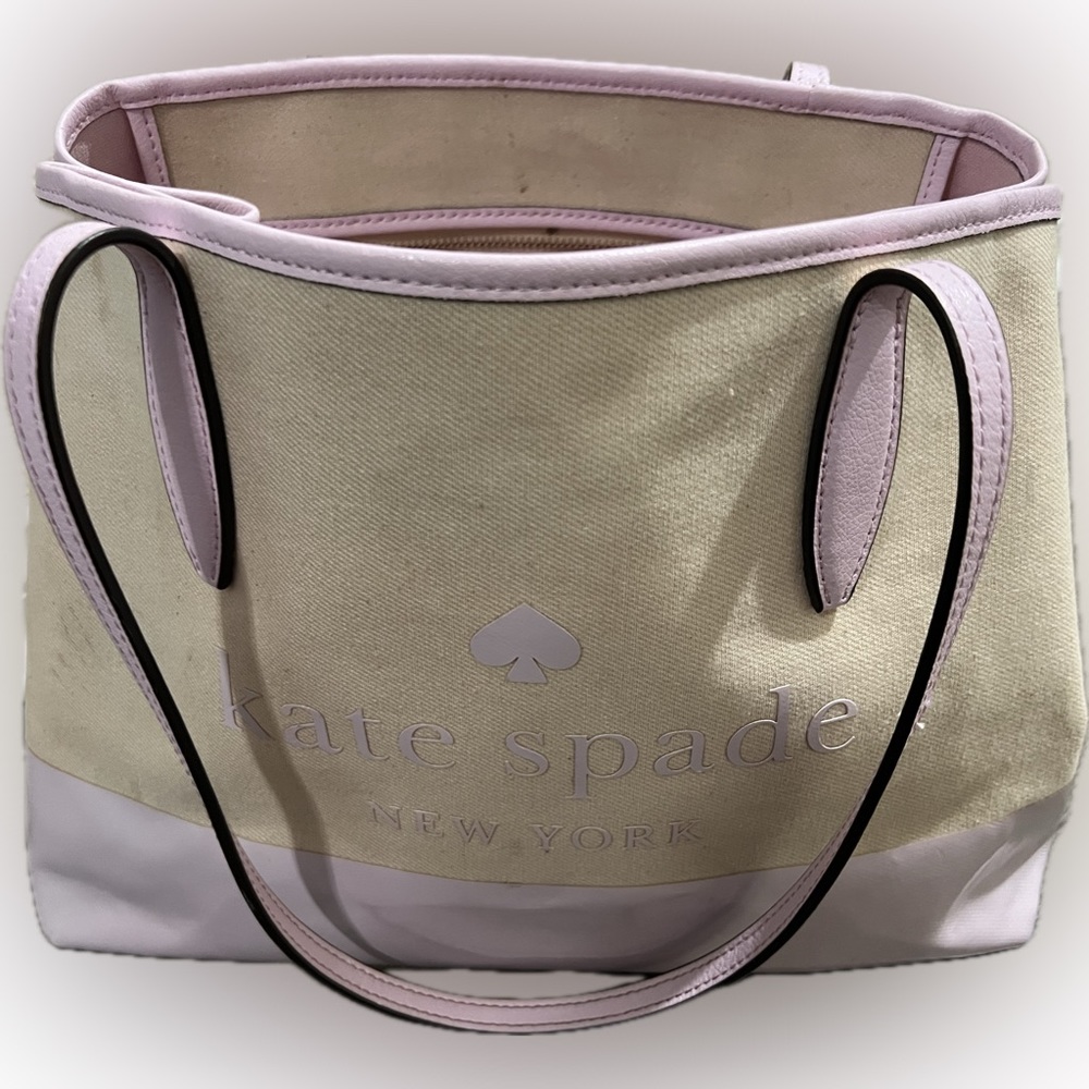 Kate Spade Tote Bag-Canvas, Leather Pre-Loved